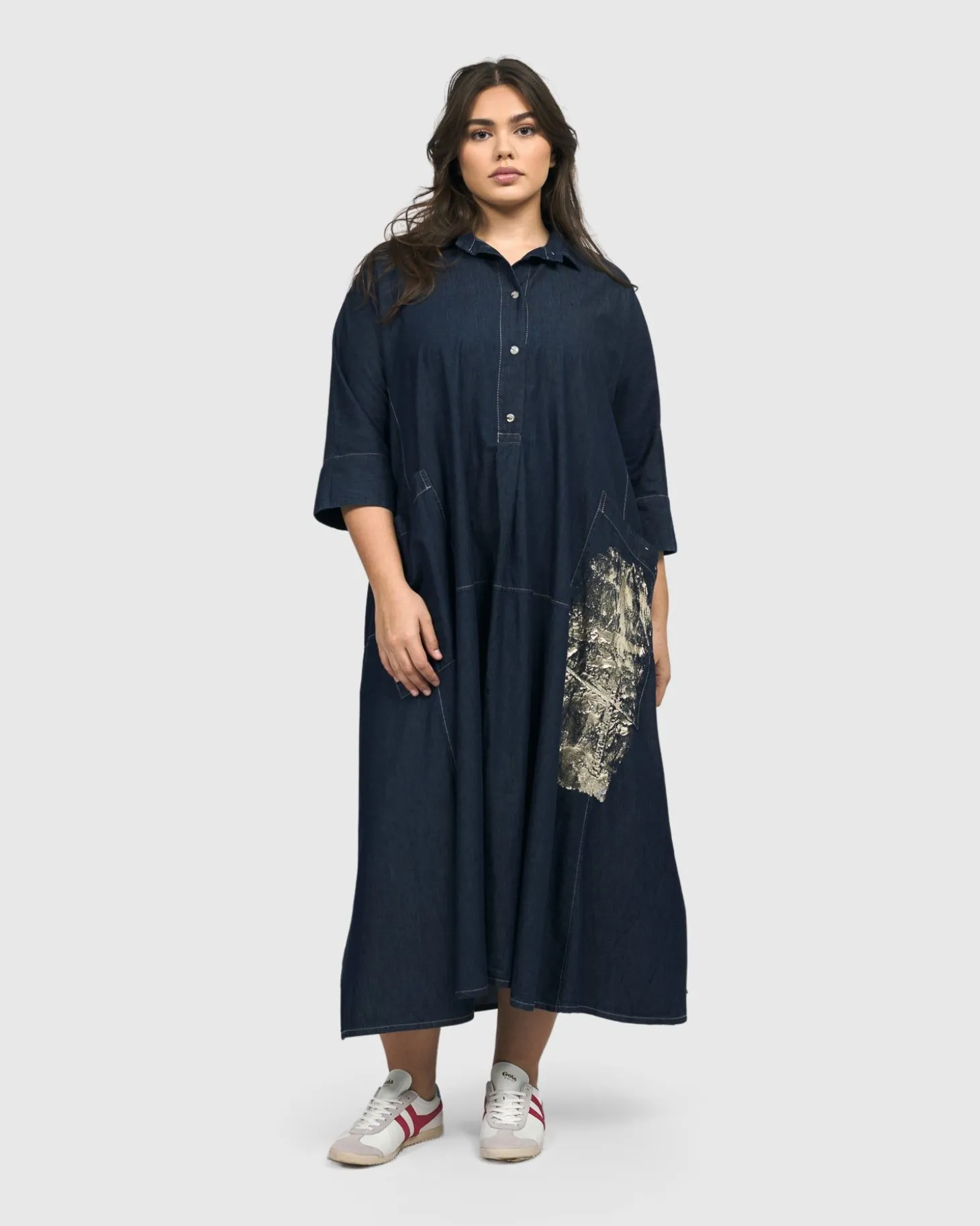 Tacoma Trapeze Dress, Denim