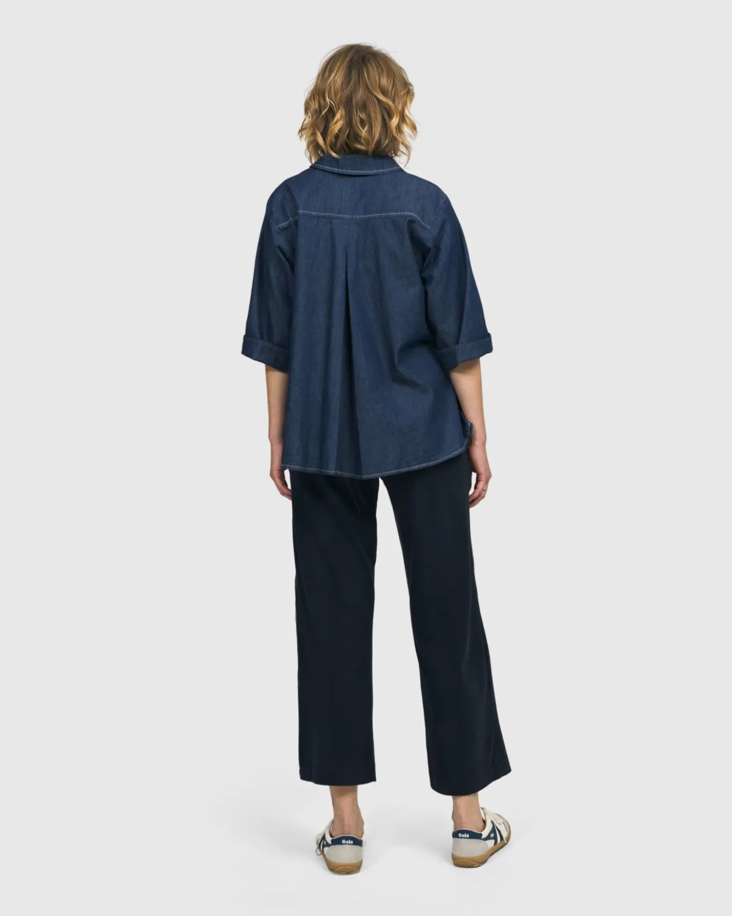 Tallahassee Popover Blouse, Denim