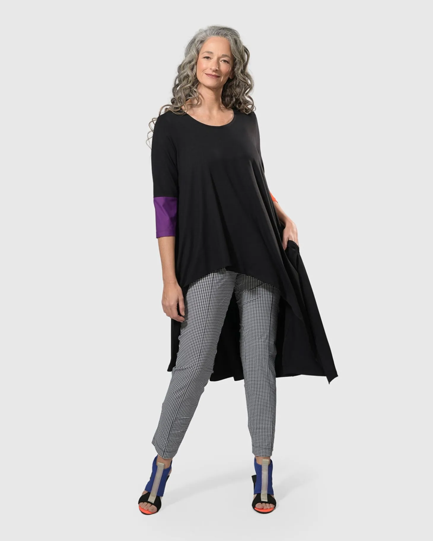 Tekbika Belinda Hi-Lo Tunic Top, Multi