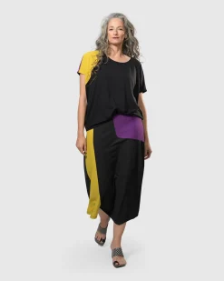 Tekbika Bliss Boxy Top, Multi (Yellow/Purple)