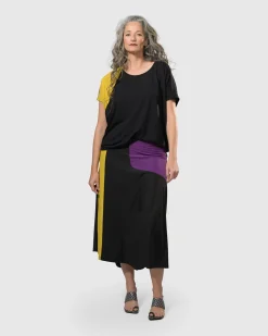 Tekbika Bliss Boxy Top, Multi (Yellow/Purple)