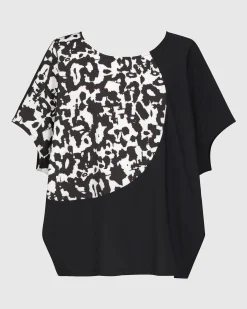 Tekbika Bliss Boxy Top, Yellow/Print