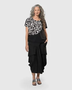 Tekbika Bliss Boxy Top, Yellow/Print