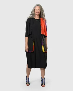 Tekbika Colorblock Crop Cardigan Jacket, Multi