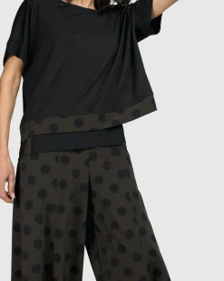 Tekbika Dots Boxy Top, Khaki