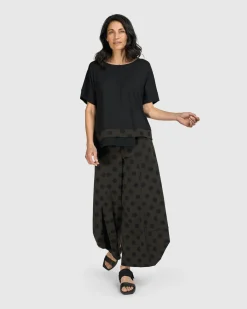 Tekbika Dots Boxy Top, Khaki