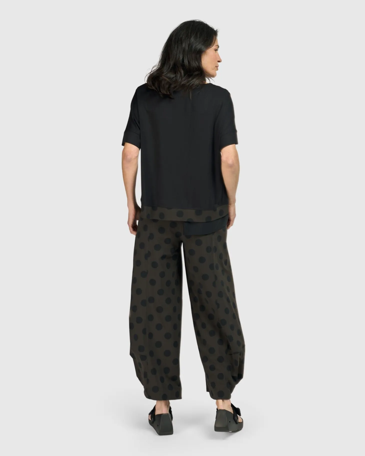 Tekbika Dots Boxy Top, Khaki