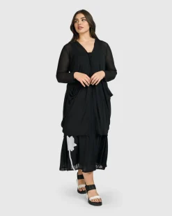 Tekbika Essential Draped Cocoon Jacket, Mesh