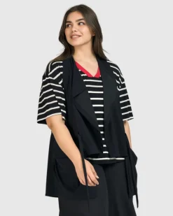Tekbika Gabrielle Relaxed Vest, Black