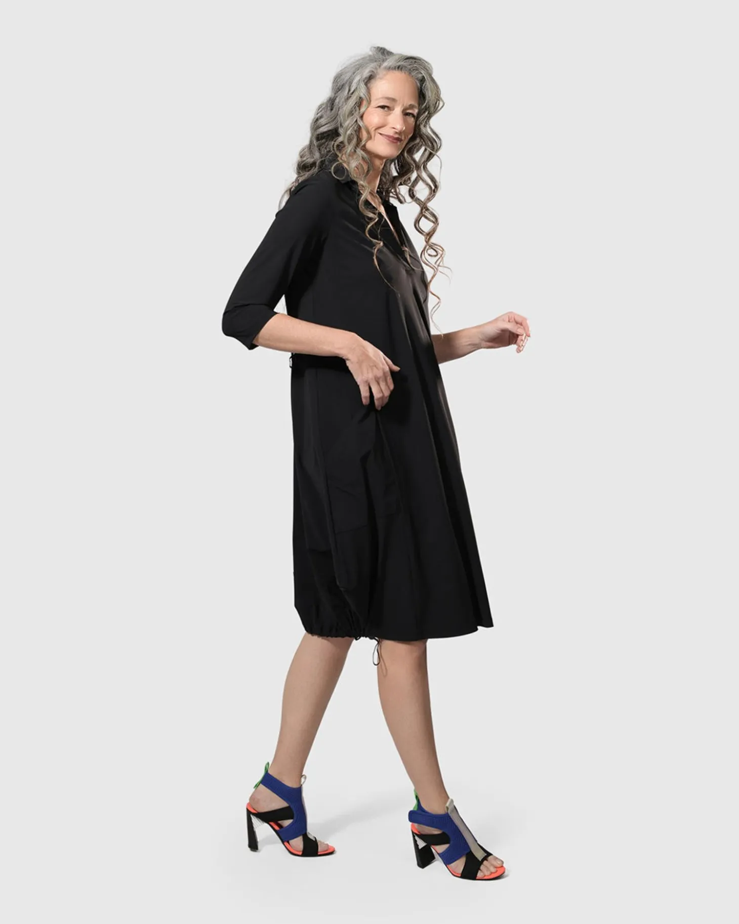 Tekbika Popover Dress, Black