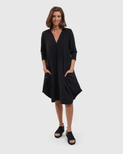 Tekbika Popover Dress, Black