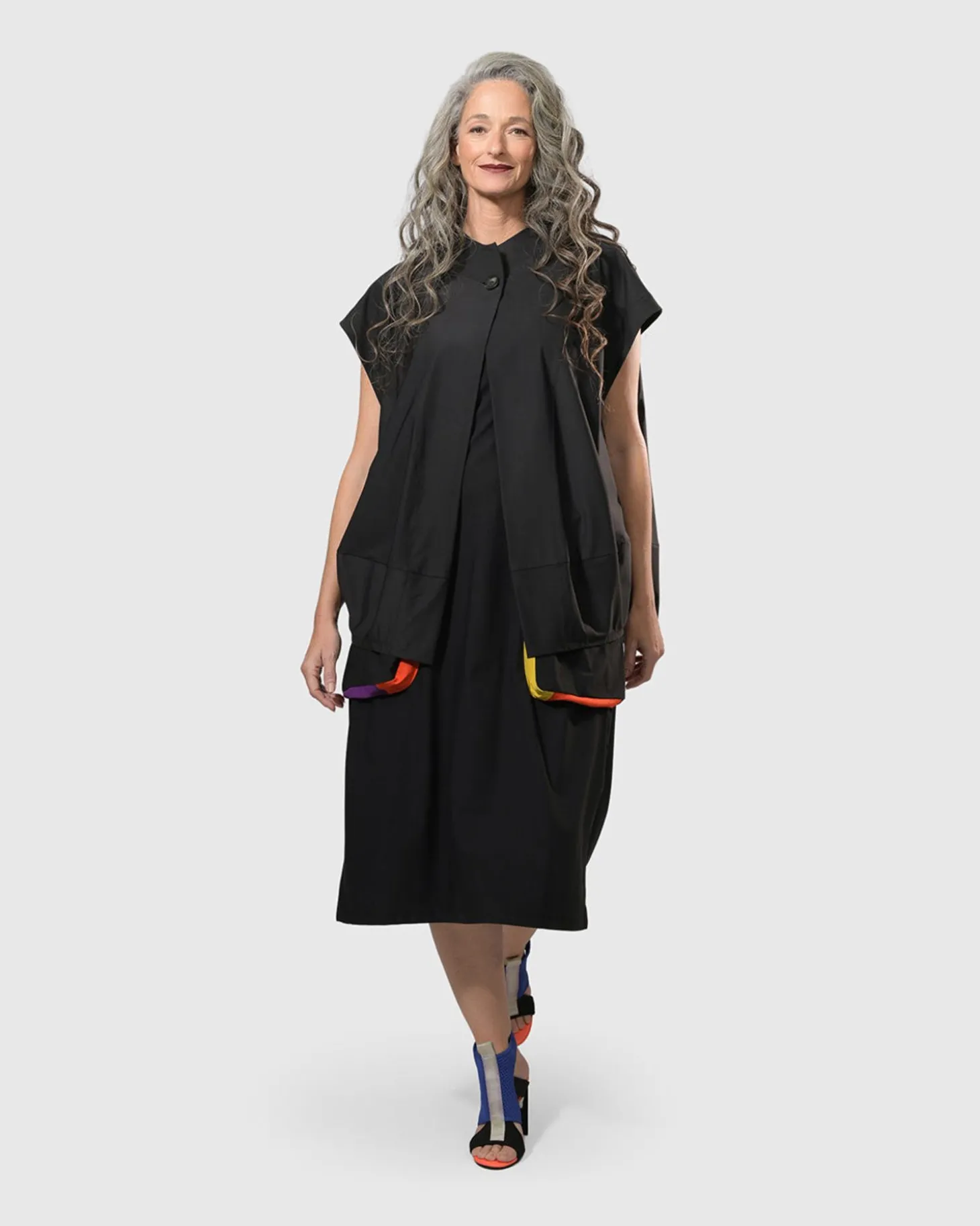 Tekbika Poppy Sleeveless Pocket Dress, Multi