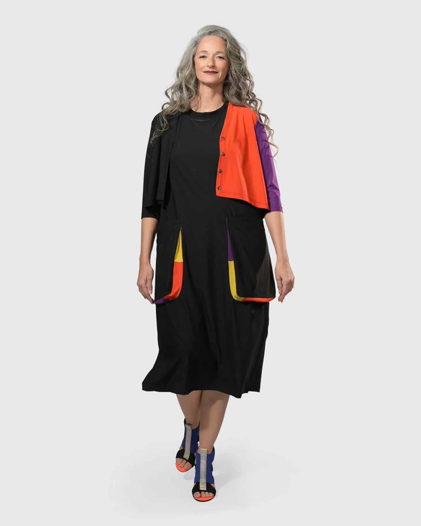 Tekbika Poppy Sleeveless Pocket Dress, Multi