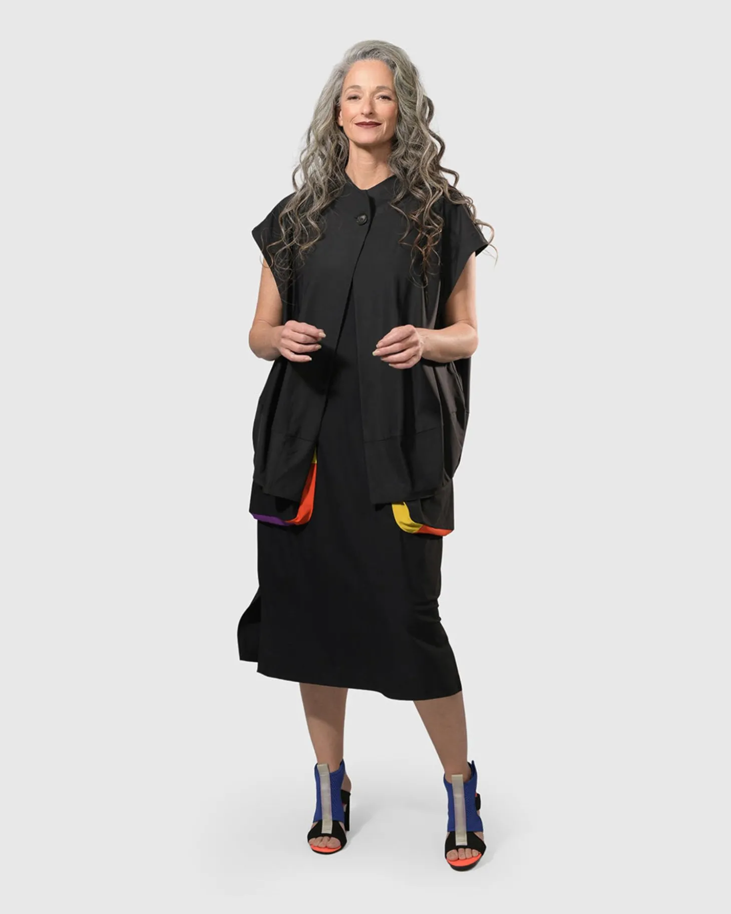 Tekbika Poppy Sleeveless Pocket Dress, Multi