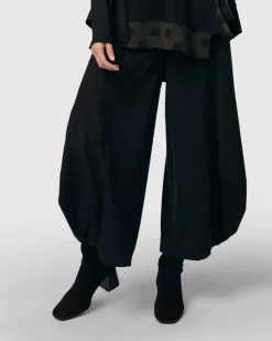 Tekbika Stripe Punto Pants, Black/Khaki