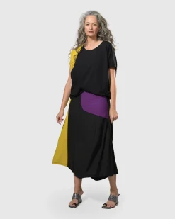 Tekbika Swing Maxi Skirt, Multi/Yellow