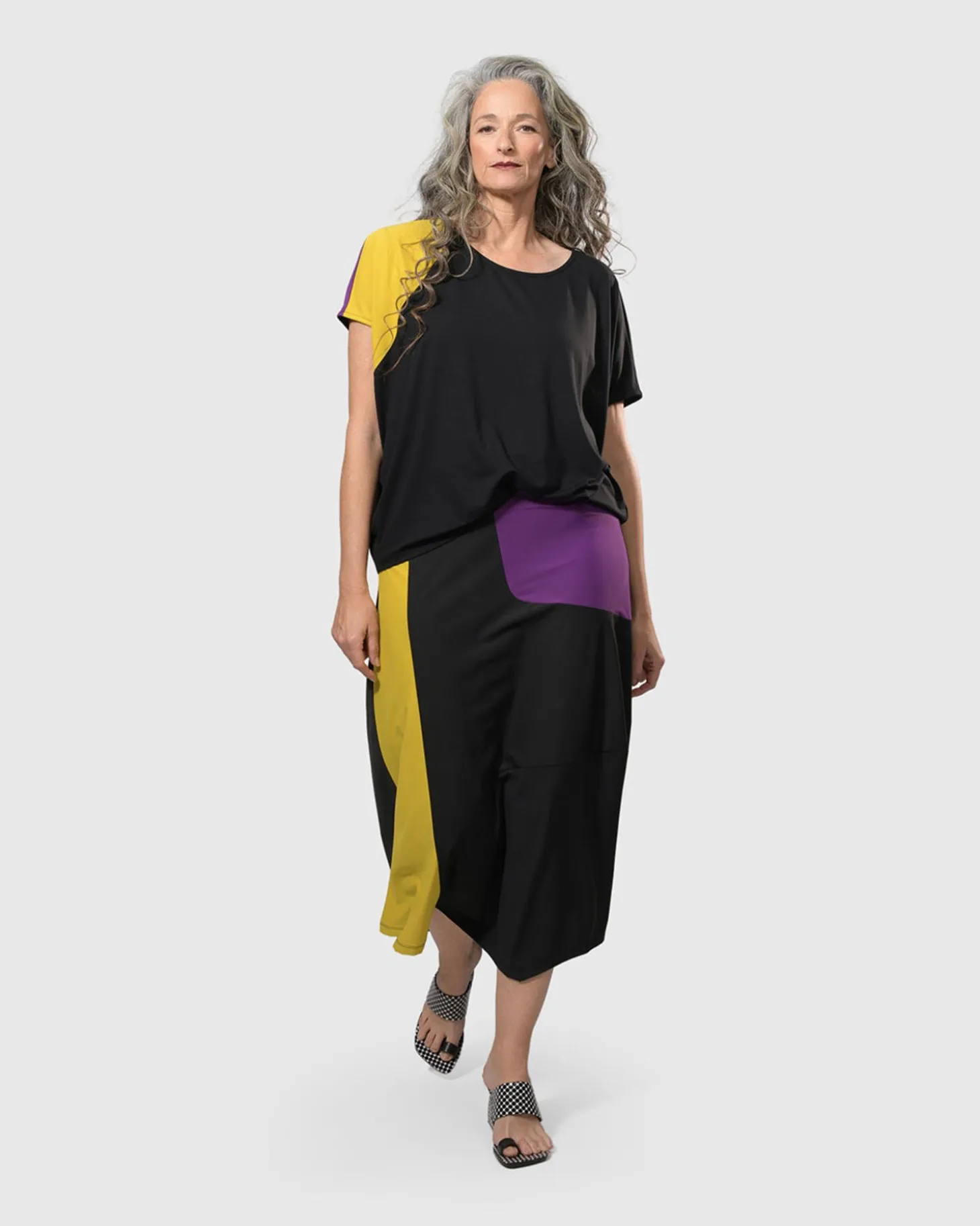Tekbika Swing Maxi Skirt, Multi/Yellow