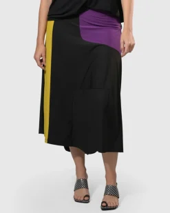 Tekbika Swing Maxi Skirt, Multi/Yellow
