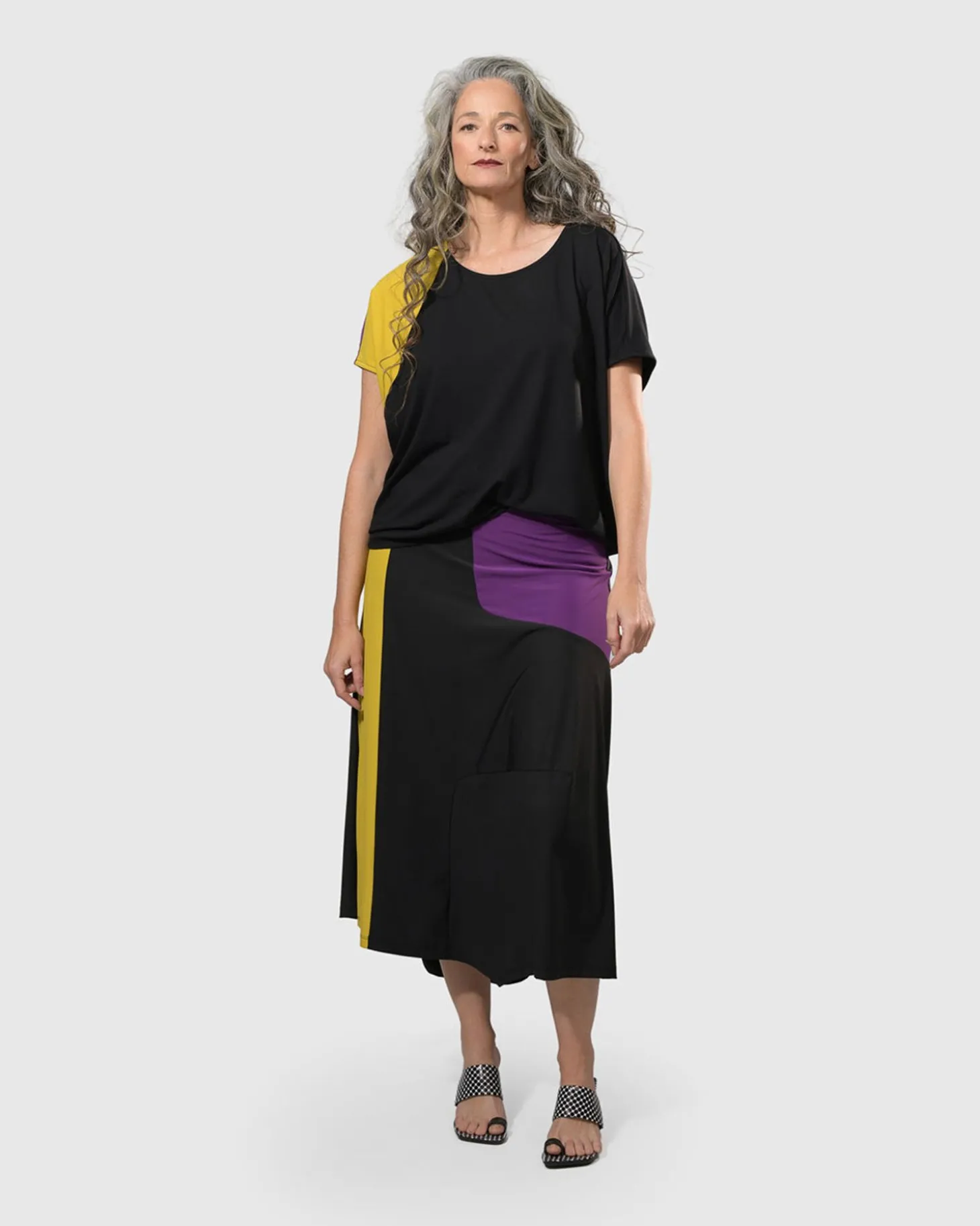 Tekbika Swing Maxi Skirt, Multi/Yellow
