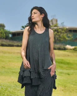Thalia Sleeveless Tunic Top, Mix