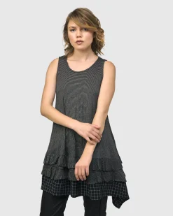 Thalia Sleeveless Tunic Top, Mix