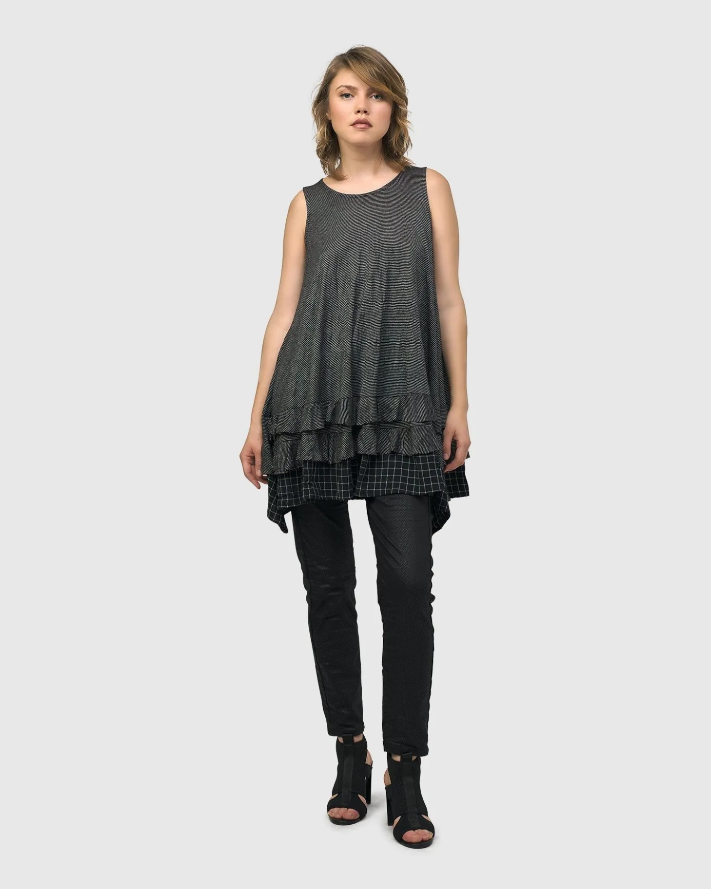 Thalia Sleeveless Tunic Top, Mix