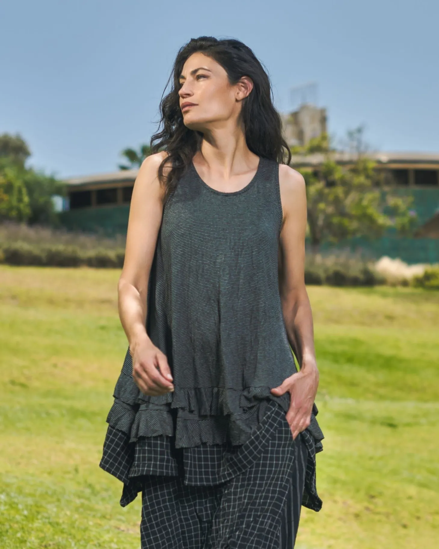 Thalia Sleeveless Tunic Top, Mix