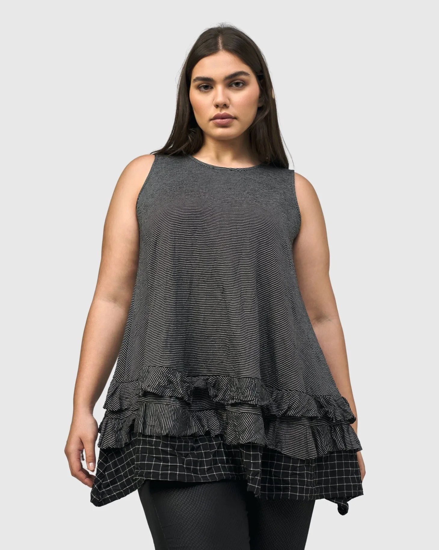 Thalia Sleeveless Tunic Top, Mix