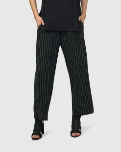 Thera Relaxed Straight Leg Pants, Stripes