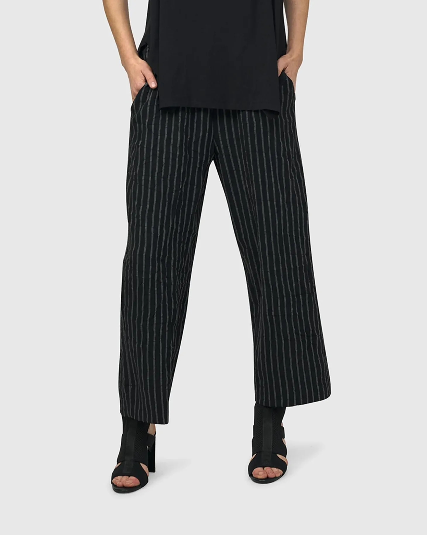 Thera Relaxed Straight Leg Pants, Stripes