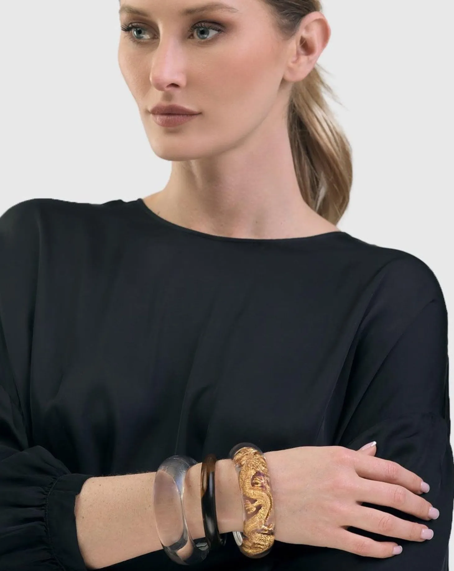 Tortie Bangle Bracelet, Tortoise