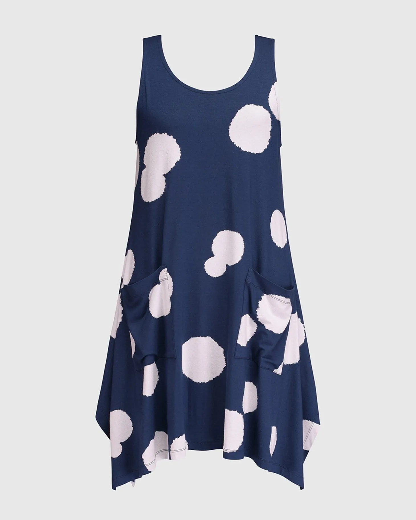 Trapeze Tank Tunic, Navy