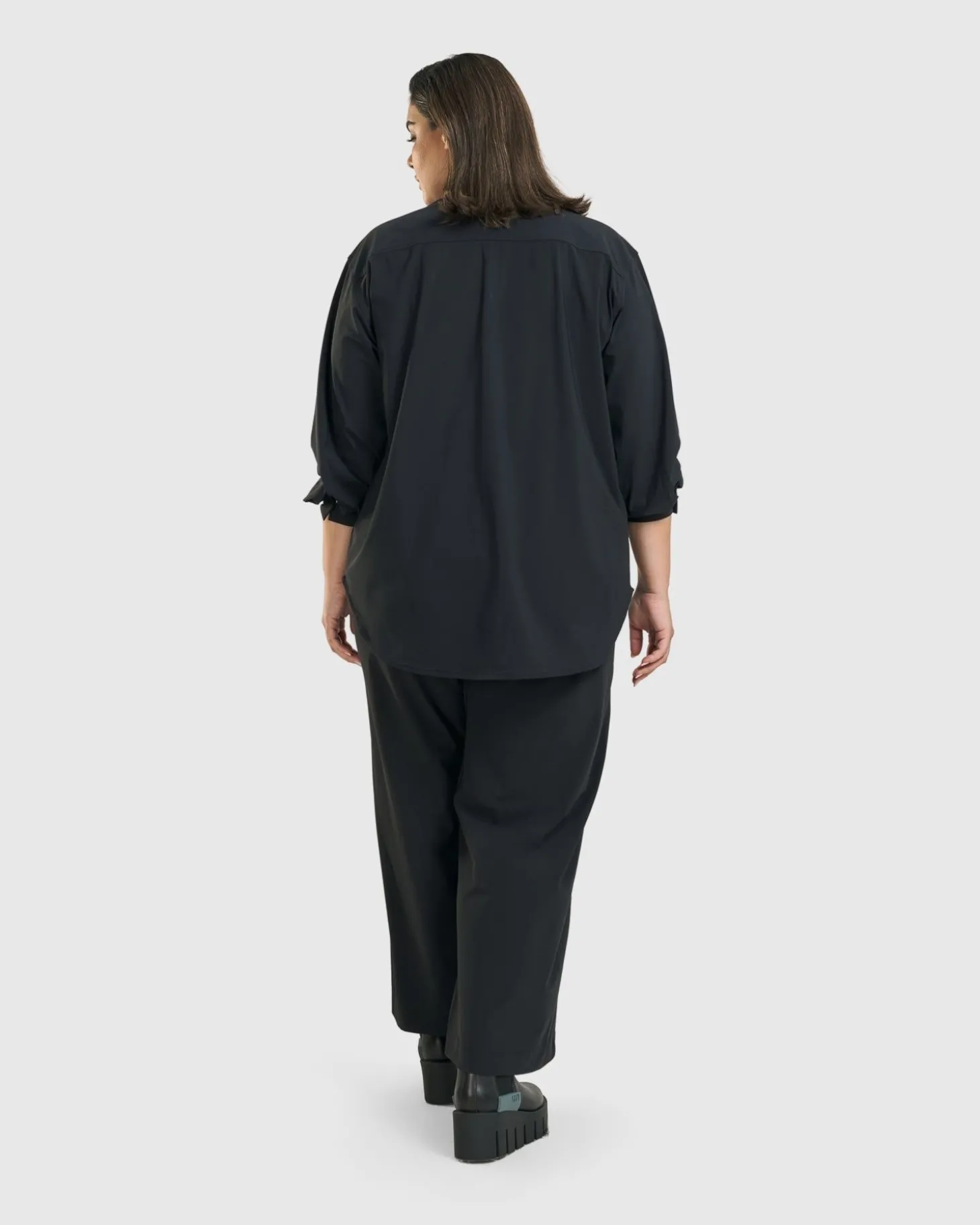 Trinity Button Down Shirt, Black