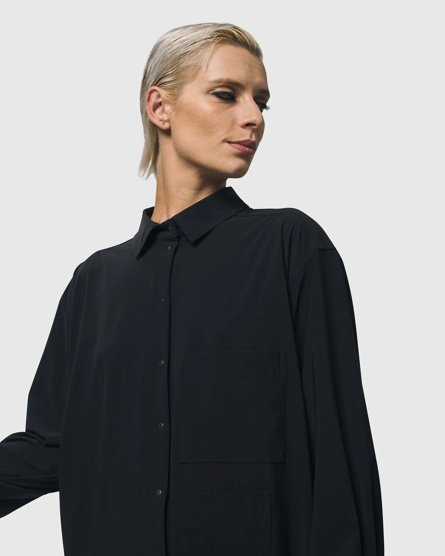 Trinity Button Down Shirt, Black
