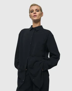 Trinity Button Down Shirt, Black