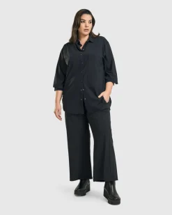 Trinity Button Down Shirt, Black