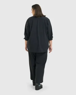 Trinity Button Down Shirt, Black