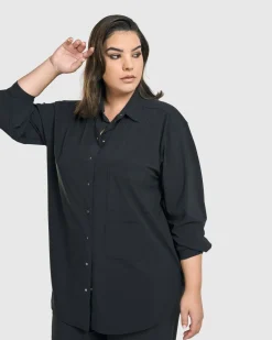Trinity Button Down Shirt, Black