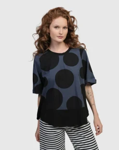 Urban Angelica Dots Tee, Navy