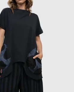 Urban Bells Tunic Top, Navy
