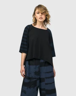 Urban Centro Cropped Tee, Navy