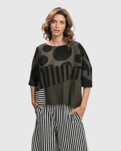 Urban Chihiro Boxy Tee, Khaki