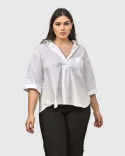 Urban Chloe A-Line Blouse, White