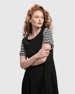 Urban Daytime Cocoon Dress, Stripes