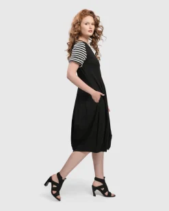 Urban Daytime Cocoon Dress, Stripes