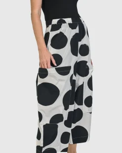 Urban Dot Barrel Pants, Mono