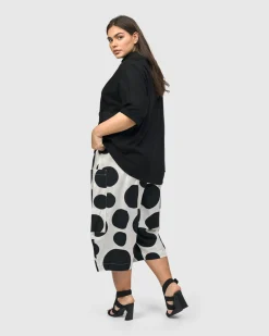 Urban Dot Barrel Pants, Mono