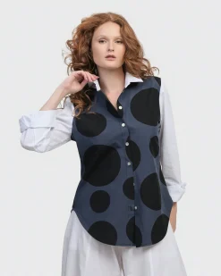 Urban Dots Button Down Shirt, Navy