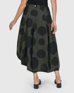 Urban Dots Lotus Balloon Skirt, Khaki