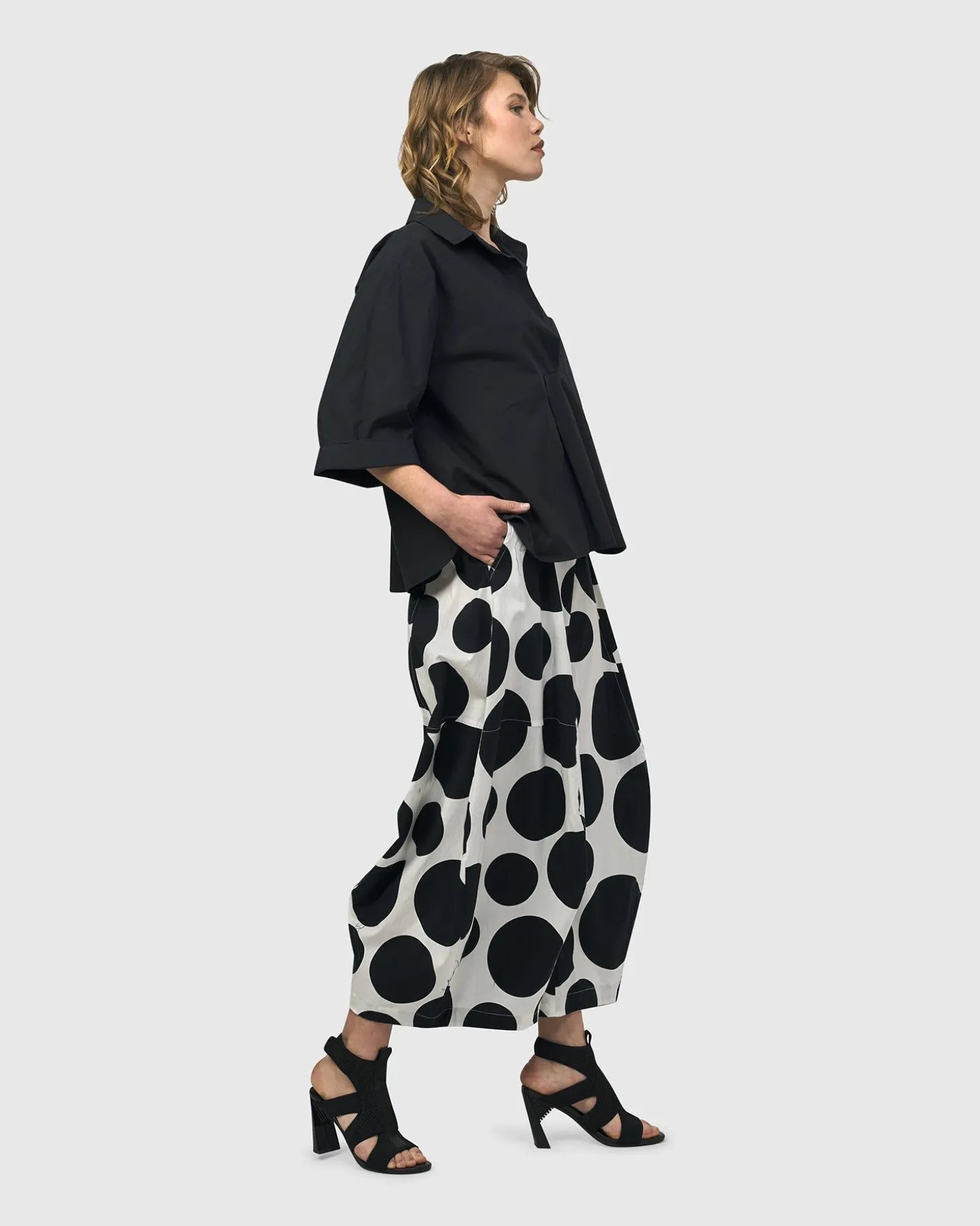 Urban Fran A-Line Blouse, Black